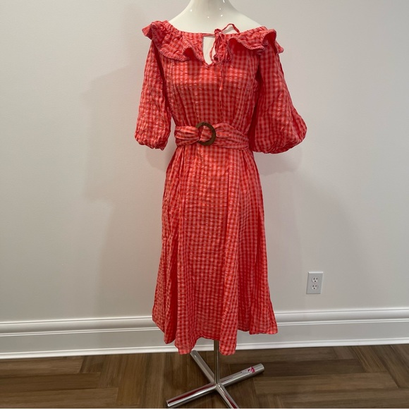 SOLD// Spell Strawberry Fields Midi Dress - Picture 6 of 10